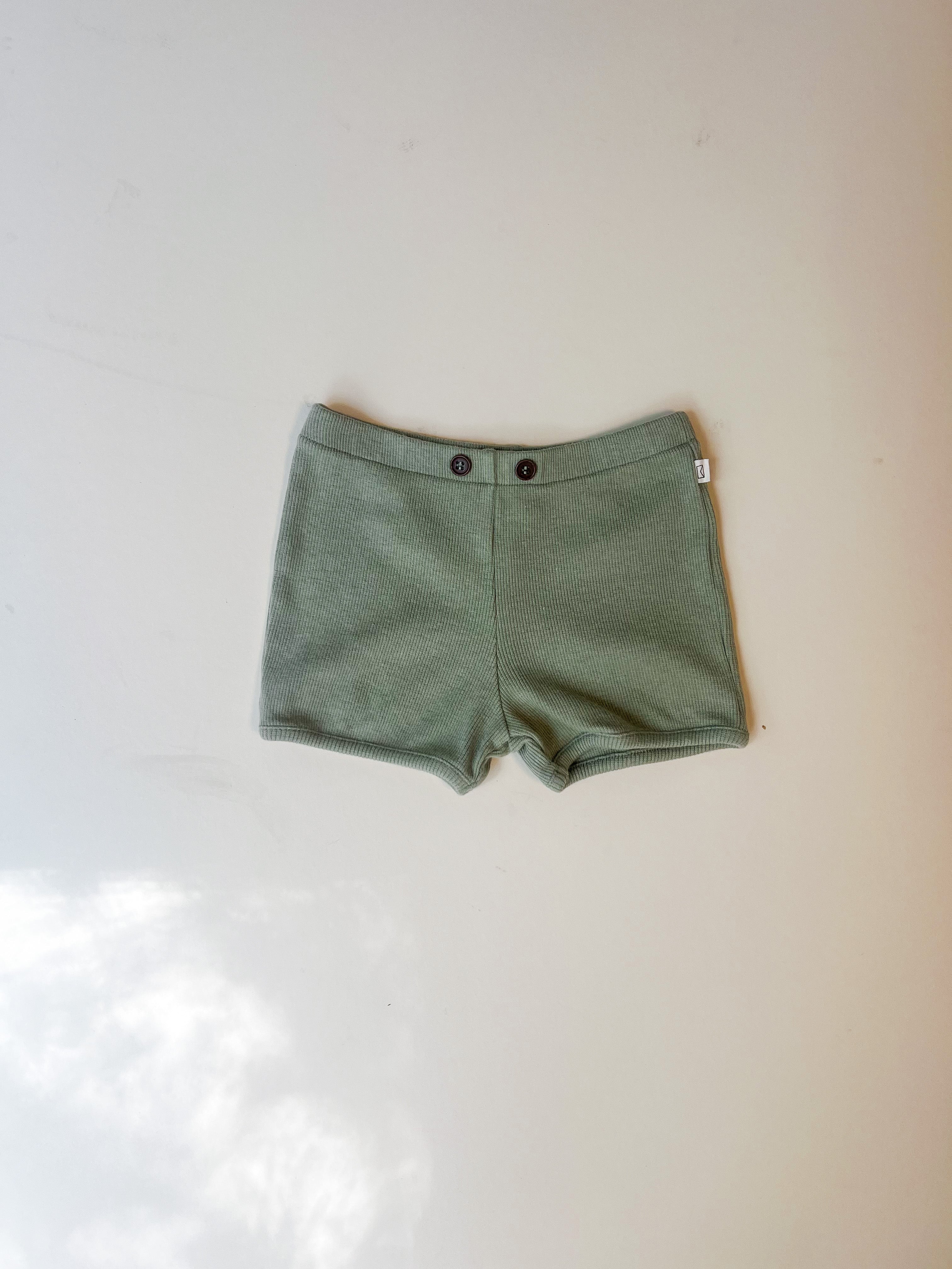 Button Shorts - Sage