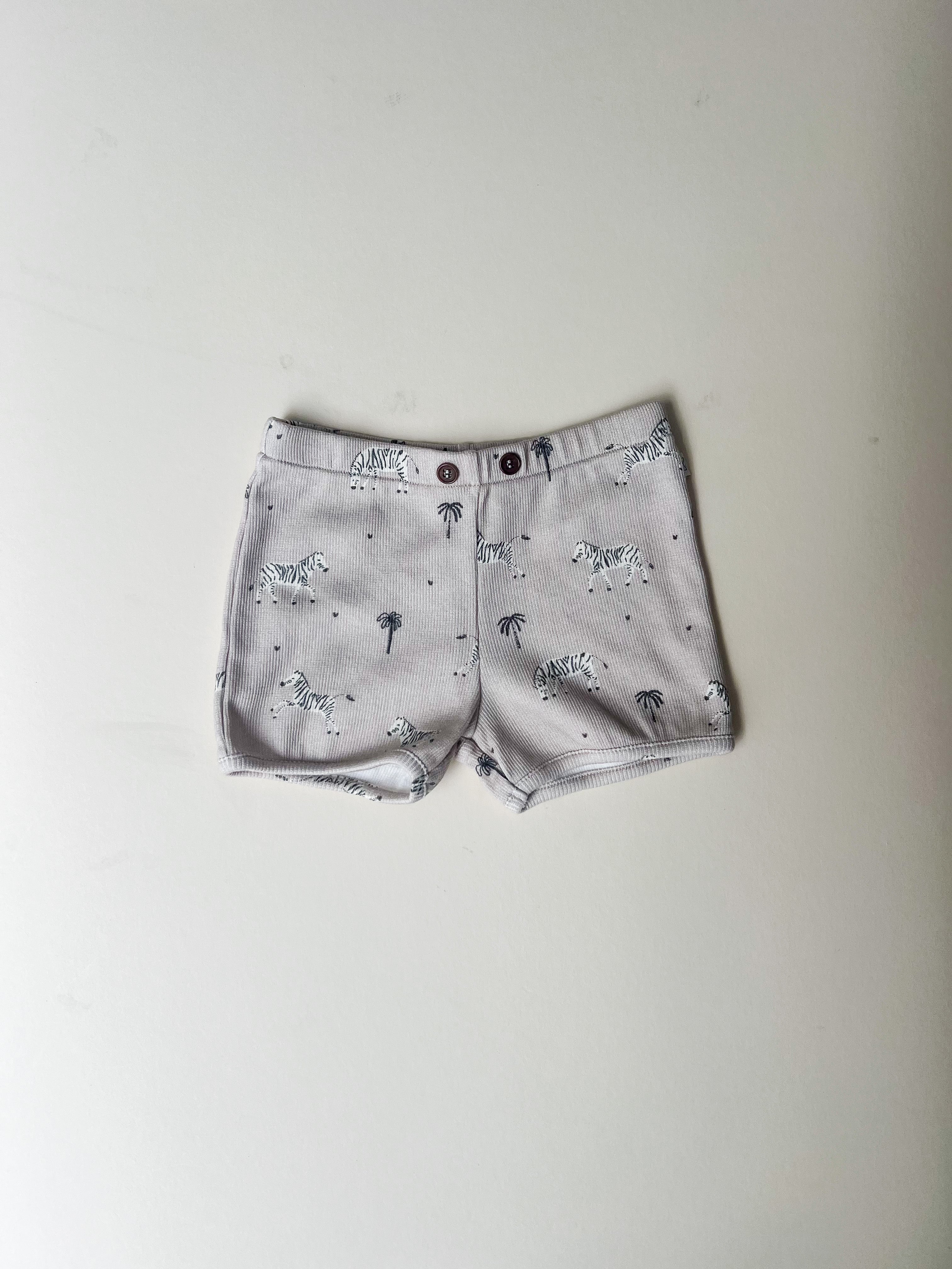 Button Shorts - Zebra